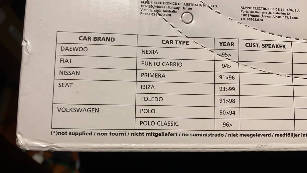 Lista kompatybilności, o Porsche zapomnieli napisać :)